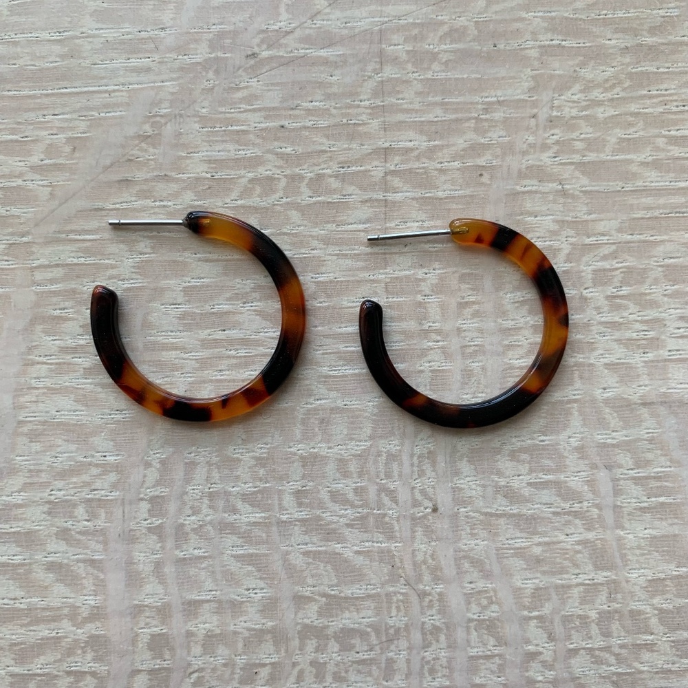 Machete Jewelry Mini Hoops in Classic Tortoise